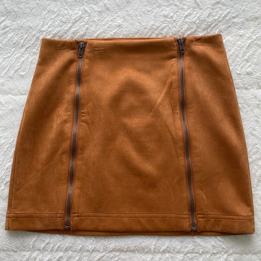 Suede skirt